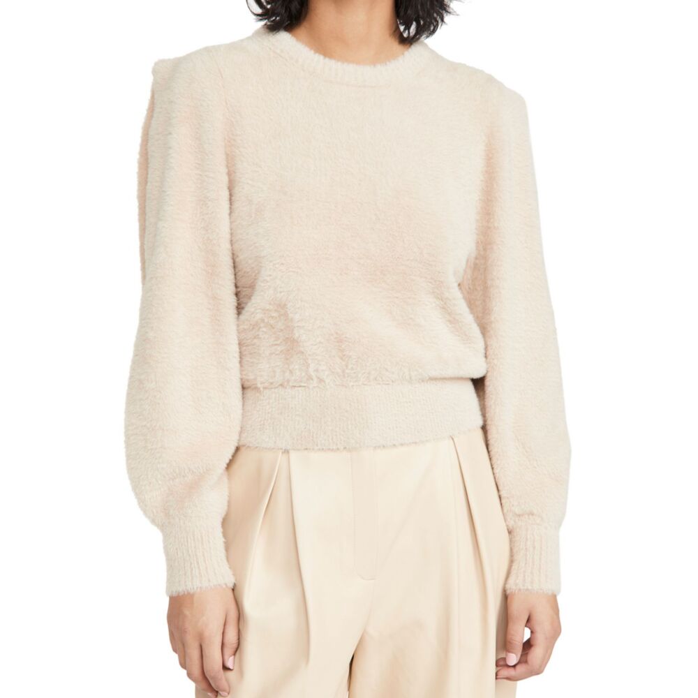 RONNY KOBO Carina Eyelash Knit Sweater Beige Medium